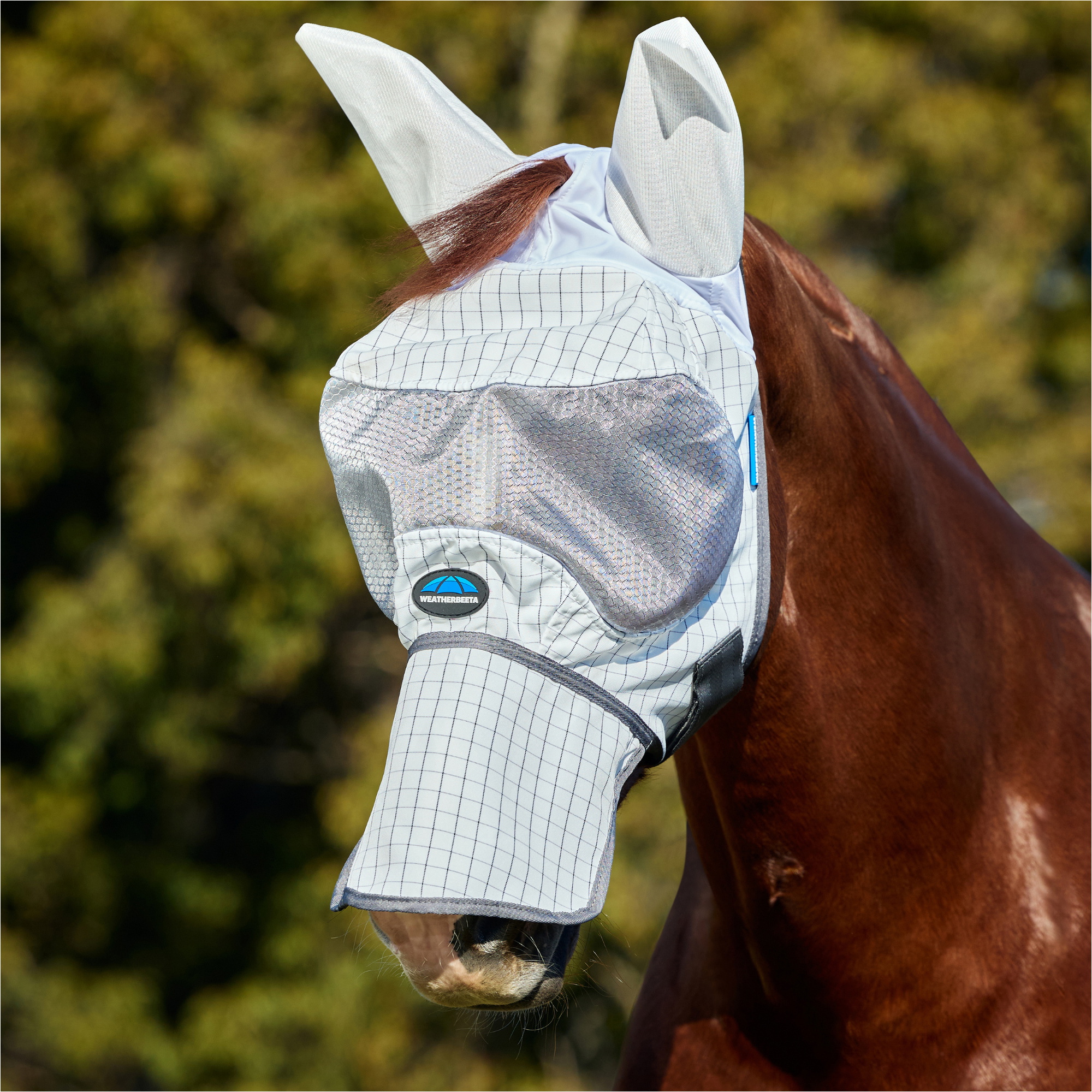 2026 WeatherBeeta Hybrid Fliegen Maske 1029739 - Weiß / Charcoal